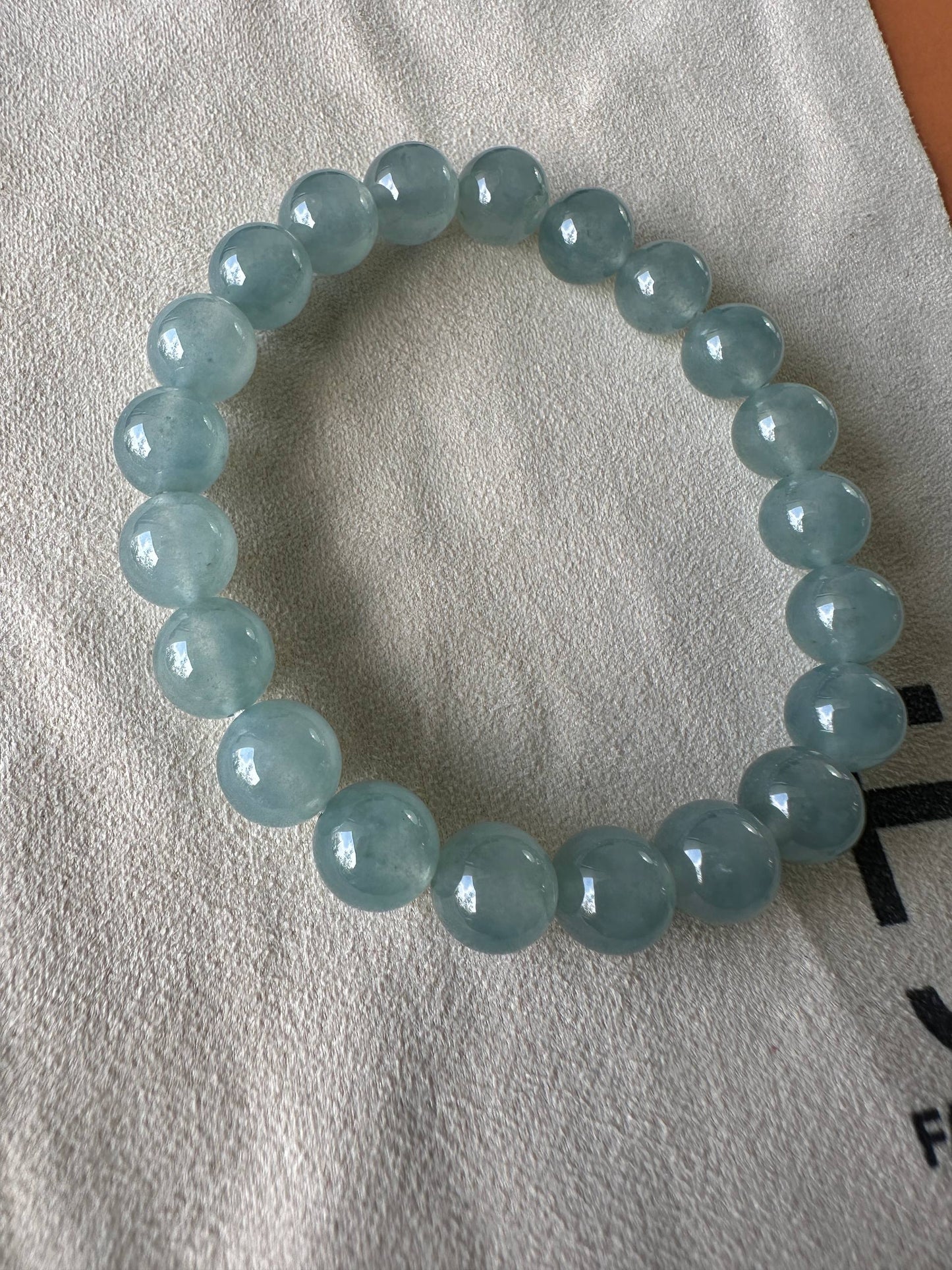 JBD2405 Rain | Light Blue Jadeite Beads Bracelet