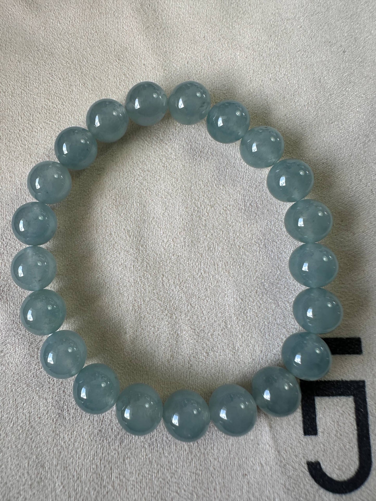 JBD2405 Rain | Light Blue Jadeite Beads Bracelet