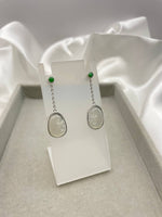 JO224005 The Icy Snowdrop Ruyi Jade Earrings