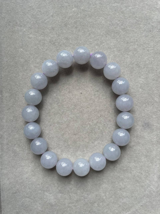 JBD223008 The Pale Lavender Jadeite Jade Beads Bracelet