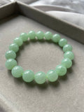 JBD225001 The Classic Apple Jadeite Jade Beads Bracelet