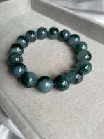JBD227006 The Deep Blue Eclipse Jadeite Jade Beads Bracelet