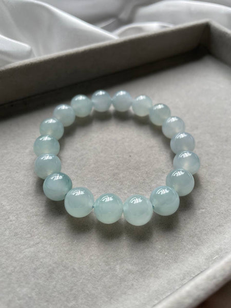 Jade Bracelet / Blue Ocean / Jadeite Bead Bracelet / Type A Jade / Bead  Size 9.5 Mm /natural / Certified - Etsy