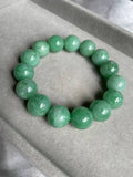 JBD223004 The Grand Green Jadeite Jade Beads Bracelet