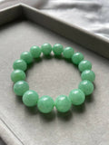 JBD227004 The Queen of the Green Apple Jadeite Jade Beads Bracelet