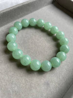 JBD227003 Green Apple of My Heart Jadeite Jade Beads Bracelet