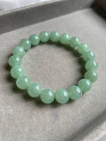 JBD223007 The Icy Green Jadeite Jade Beads Bracelet