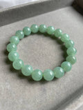 JBD223007 The Icy Green Jadeite Jade Beads Bracelet