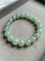 JBD227007 The Frozen Green Apple Jadeite Jade Beads Bracelet