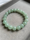 JBD227007 The Frozen Green Apple Jadeite Jade Beads Bracelet