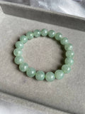 JBD227007 The Frozen Green Apple Jadeite Jade Beads Bracelet