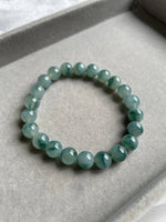 JBD227005 Dawn of the Woods Blue Jadeite Jade Beads Bracelet