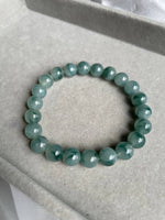 JBD227005 Dawn of the Woods Blue Jadeite Jade Beads Bracelet