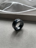 JO227016 The Black Wuji Jadeite Thumb Ring | HK19 | US8.5