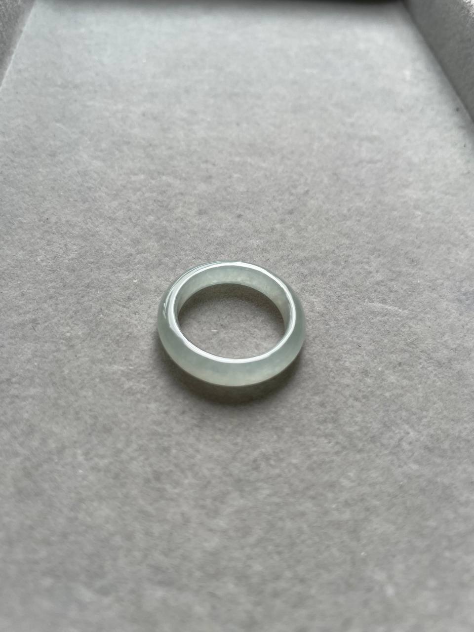 JO227017 Icy Falling Snow Jadeite Jade Ring | HK14 | US6.5