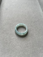 JO227019 Milky Jadeite Ring with Green Floating Flowers | HK17 | US7.5