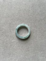 JO227019 Milky Jadeite Ring with Green Floating Flowers | HK17 | US7.5