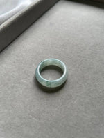 JO227019 Milky Jadeite Ring with Green Floating Flowers | HK17 | US7.5