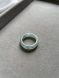 JO227019 Milky Jadeite Ring with Green Floating Flowers | HK17 | US7.5