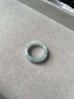 JO227019 Milky Jadeite Ring with Green Floating Flowers | HK17 | US7.5