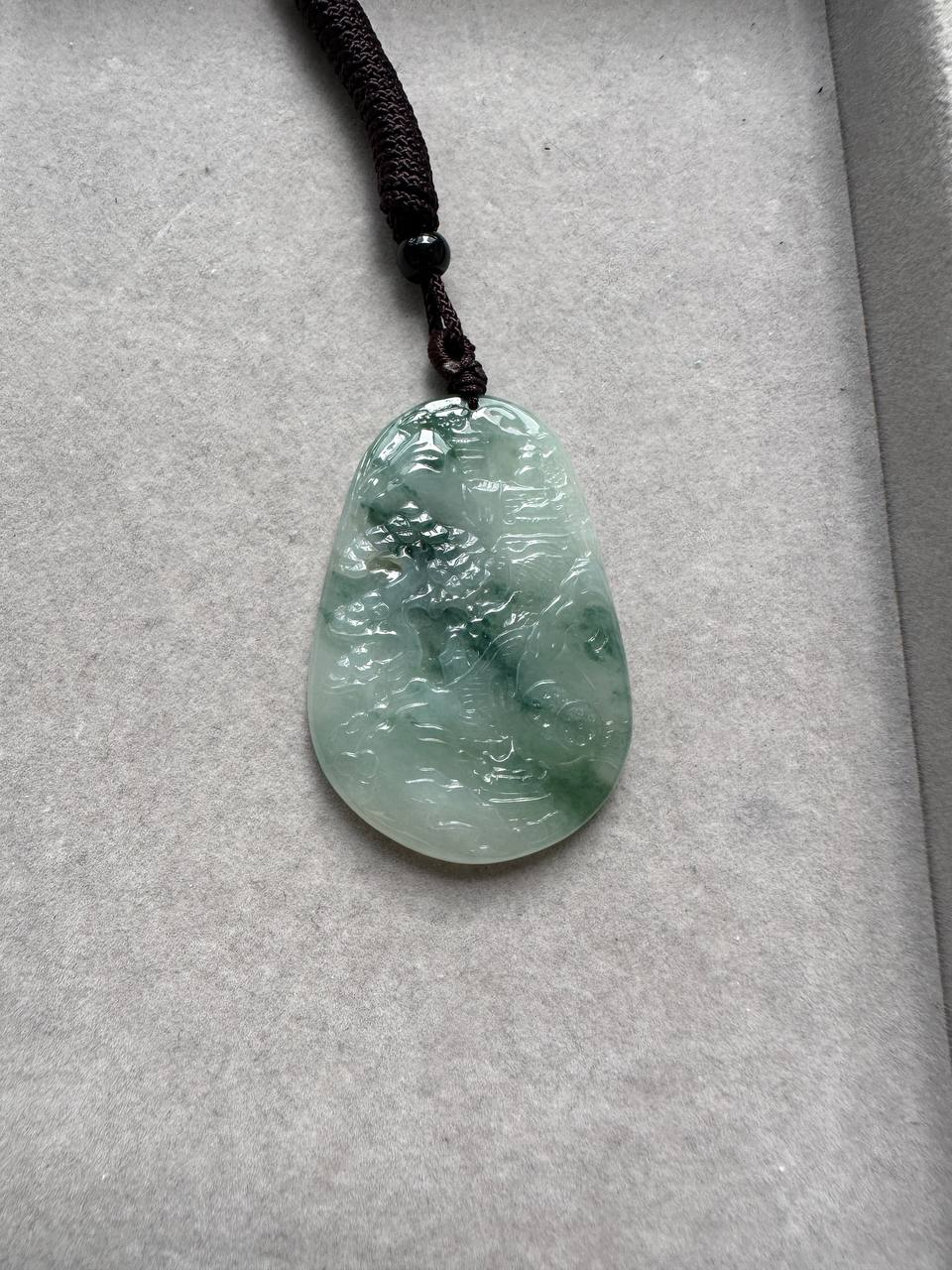JSS224003 Where the Mountain High | Jadeite Shan Shui Scenery
