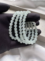 JBD228004 The Pure Ice Jadeite Jade Beads Bracelet