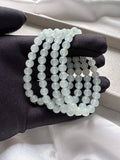 JBD228004 The Pure Ice Jadeite Jade Beads Bracelet