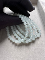 JBD228004 The Pure Ice Jadeite Jade Beads Bracelet