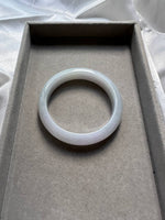 JBG223019 Spring Dream | Icy Pale Lavender Jadeite Jade Bangle Size 57.5 (Good Translucency)