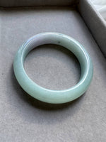 JBG223020 Prairie | Green with Pale Lavender Spring Jadeite Jade Bangle Size 53.3 (Fair Translucency)