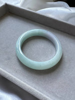 JBG223020 Prairie | Green with Pale Lavender Spring Jadeite Jade Bangle Size 53.3 (Fair Translucency)