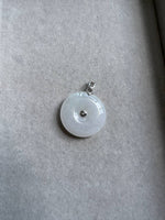 JPA225032 A Snowy Peace | White Donut Jadeite in 18K White Gold