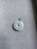 JPA225032 A Snowy Peace | White Donut Jadeite in 18K White Gold