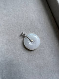 JPA225032 A Snowy Peace | White Donut Jadeite in 18K White Gold