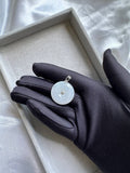 JPA225032 A Snowy Peace | White Donut Jadeite in 18K White Gold