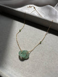 JO227034 The Loops of Love | Double Loop Jadeite Love Necklace Necklace in 18K Yellow Gold