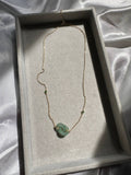 JO227034 The Loops of Love | Double Loop Jadeite Love Necklace Necklace in 18K Yellow Gold