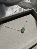 JO227034 The Loops of Love | Double Loop Jadeite Love Necklace Necklace in 18K Yellow Gold