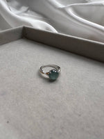 JO227037 The Blue Dream | Blue Jadeite Cabochon in 18K White Gold Setting | HK14 | US6.5