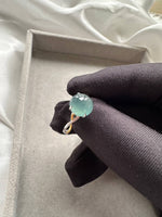 JO227037 The Blue Dream | Blue Jadeite Cabochon in 18K White Gold Setting | HK14 | US6.5