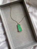 JWS224008 The Ever Spring | Bright Green Jadeite Wushi in 18K frame setting