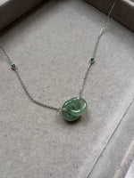 JO227035 The Loops of Love II | Double Loop Jadeite Love Necklace in 18K White Gold