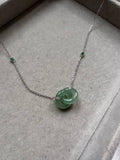 JO227035 The Loops of Love II | Double Loop Jadeite Love Necklace in 18K White Gold
