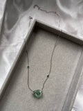 JO227035 The Loops of Love II | Double Loop Jadeite Love Necklace in 18K White Gold