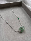 JO227035 The Loops of Love II | Double Loop Jadeite Love Necklace in 18K White Gold