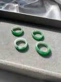 JO230003 Apples on my Finger | Bright Apple Green Jadeite Rings in size HK14, 18, and 19