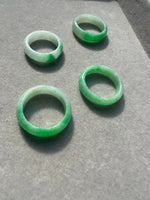 JO230003 Apples on my Finger | Bright Apple Green Jadeite Rings in size HK14, 18, and 19
