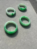JO230003 Apples on my Finger | Bright Apple Green Jadeite Rings in size HK14, 18, and 19