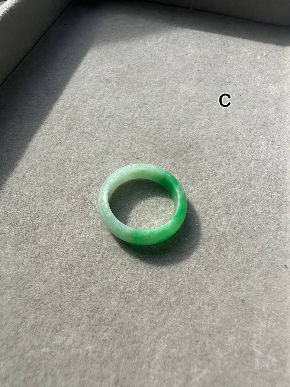 JO230003 Apples on my Finger | Bright Apple Green Jadeite Rings in size HK14, 18, and 19