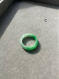 JO230003 Apples on my Finger | Bright Apple Green Jadeite Rings in size HK14, 18, and 19